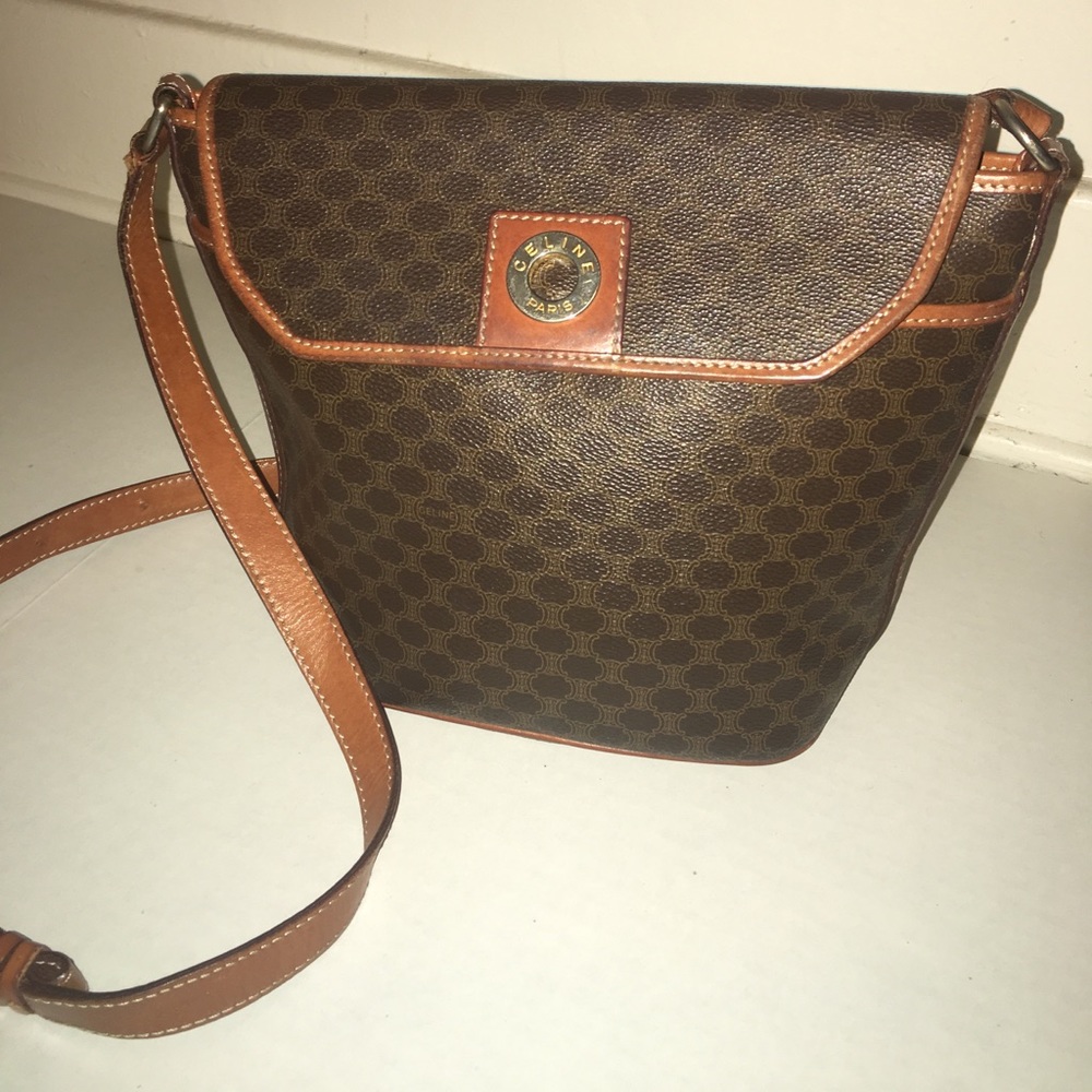 Vintage Celine Monogram Cross-body  Rare Shape