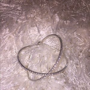 Silver crisscross bracelet