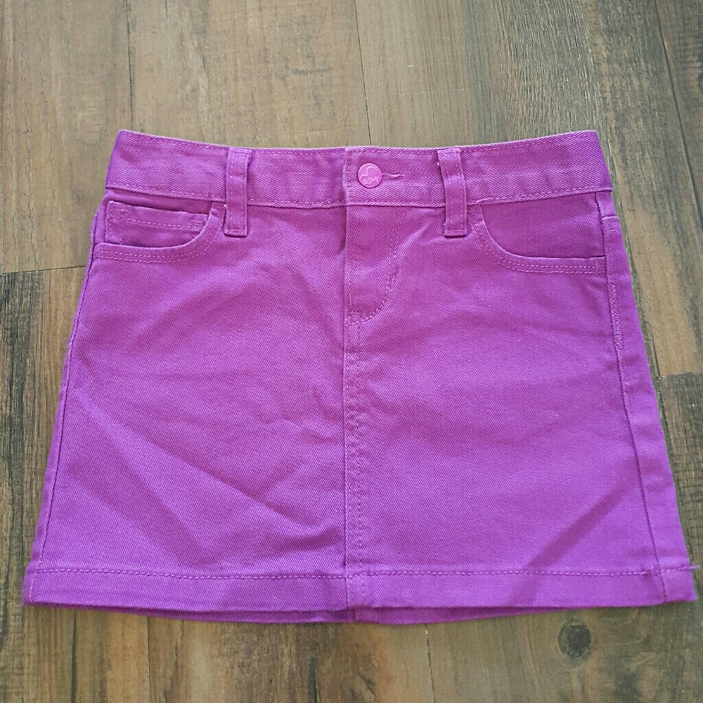 Girls Purple Denim Skirt