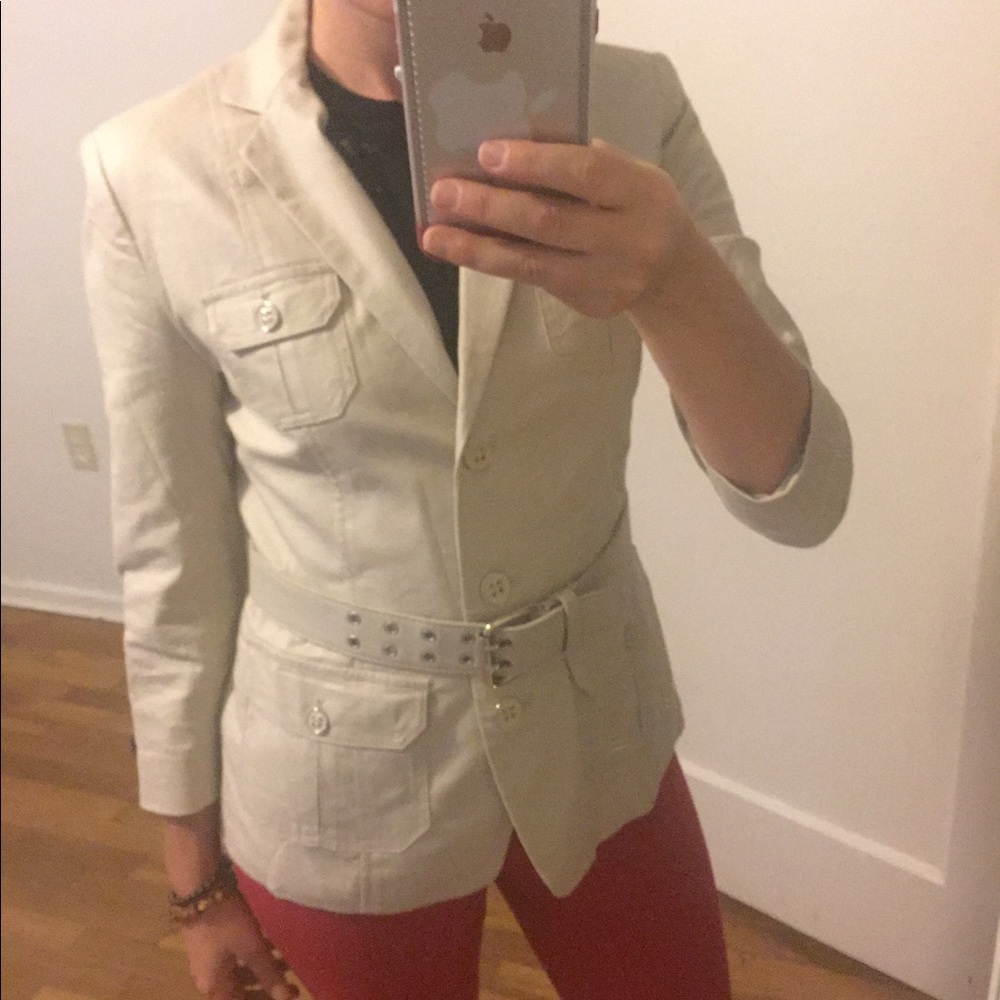 Khakis colored light weight jacket/blazer