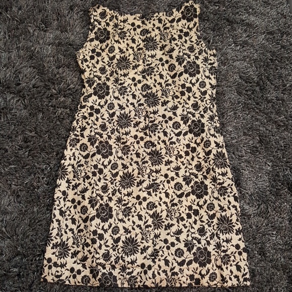 Custom Black & Gold Floral Dress - Large - Picture 4 of 5