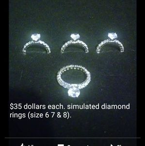 Simulated diamond rings