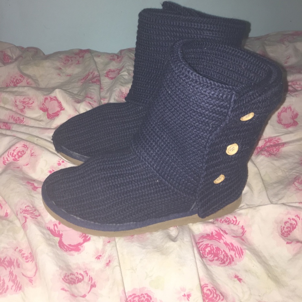 Knit Ugg Boots Navy