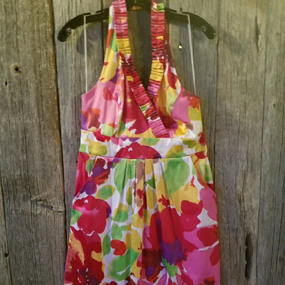 Floral halter dress