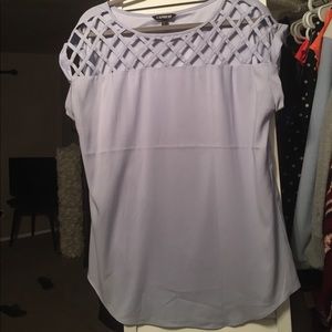 Express tank top with criss cross detail