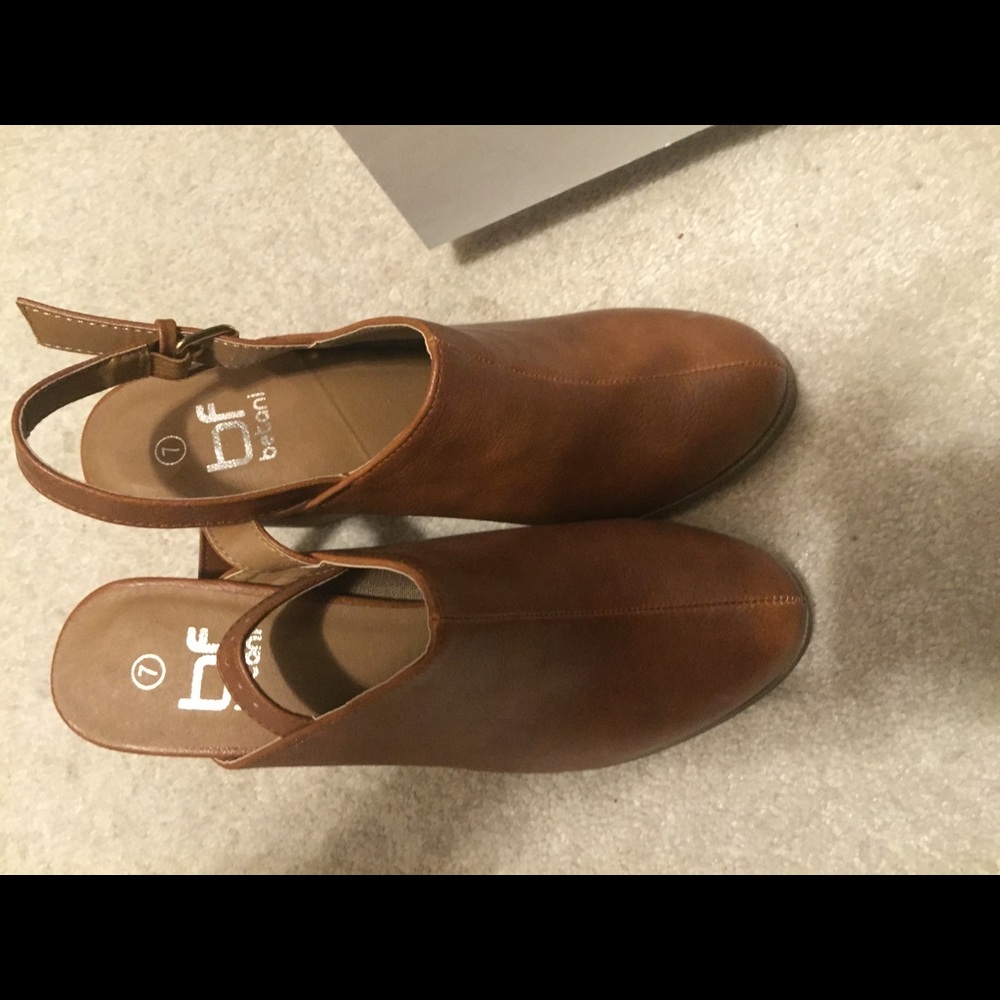 Brand new leather clogs