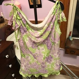 ANTHROPOLOGIE Jade By Melody Tam silk top L