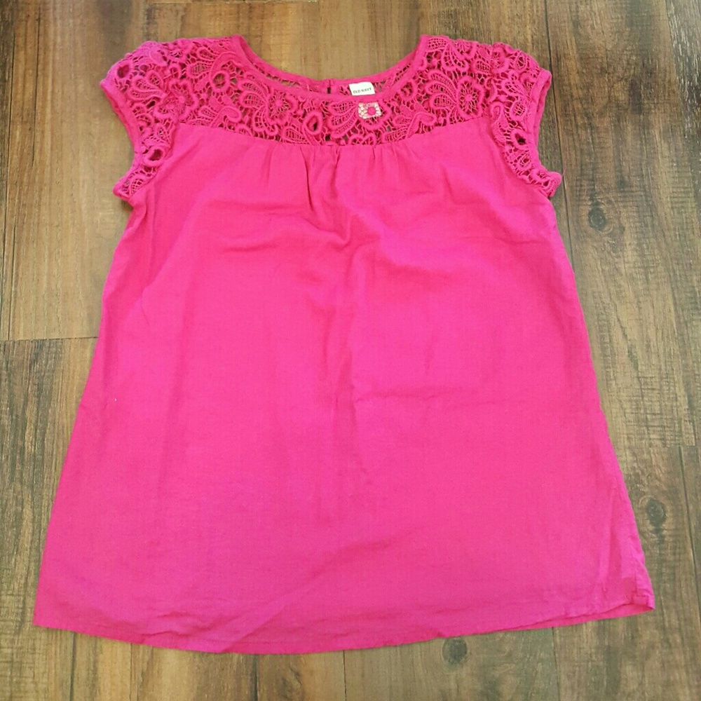 Girls Tshirt with Lace Detail