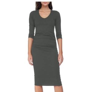Michael Stars Ruched Midi Dress