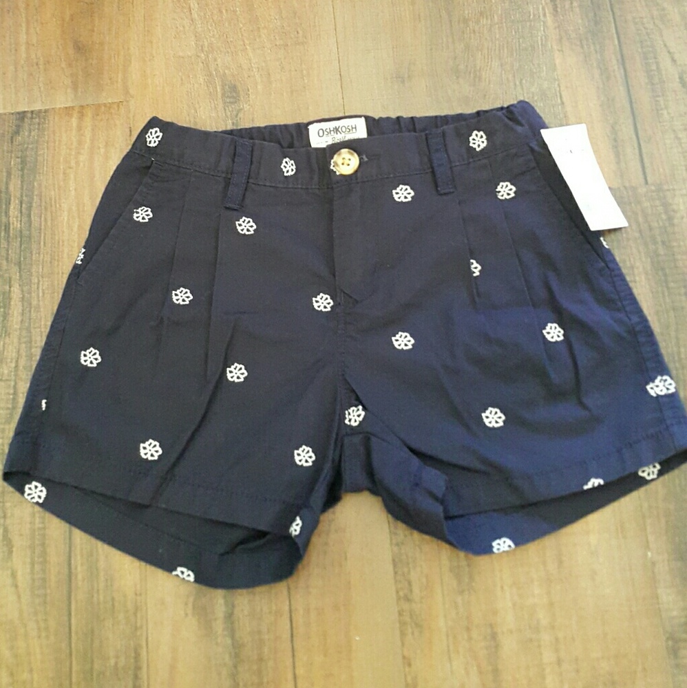 Girls Printed Navy Blye Shorts