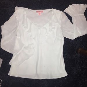 Bandolino light teal blouse. Classy!