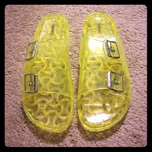 Forever 21 Buckled Jelly Slides