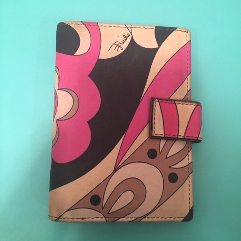 Emilio Pucci compact Wallet pink/black