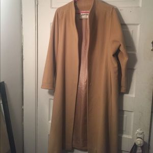 100% cashmere camel coat