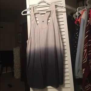 Lulu lemon tank top, ombré cream to blue