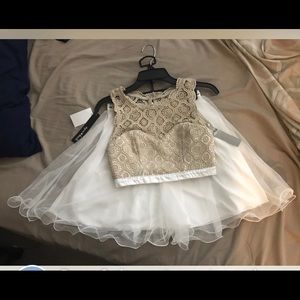 Dress 2 piece set. crop top and midi skirt