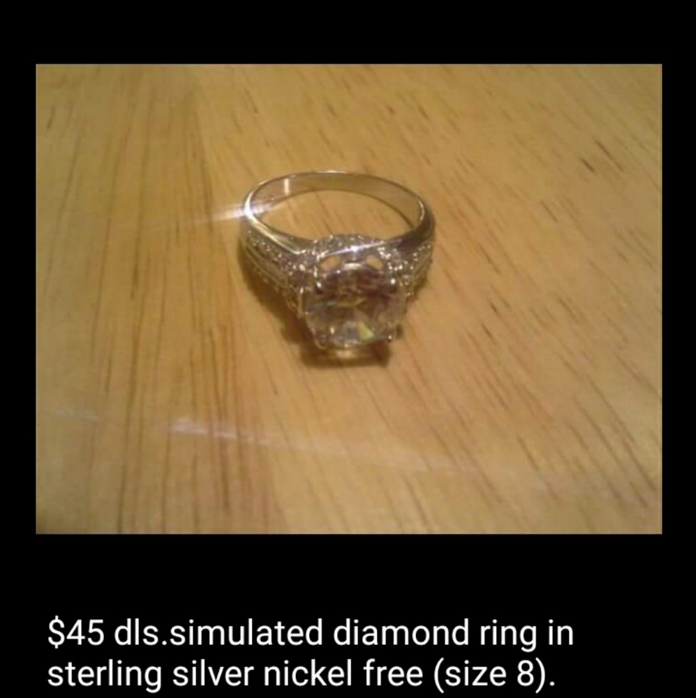 Brand new white diamond ring