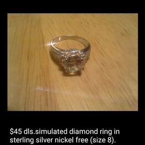 Brand new white diamond ring