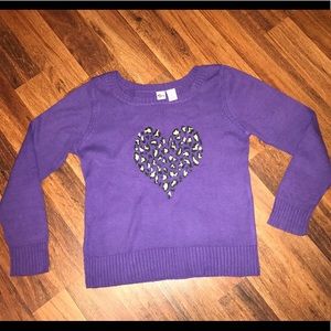 Leopard heart sweater 💜