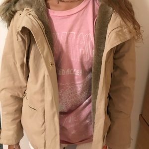 Zara Beige kids winter Jacket