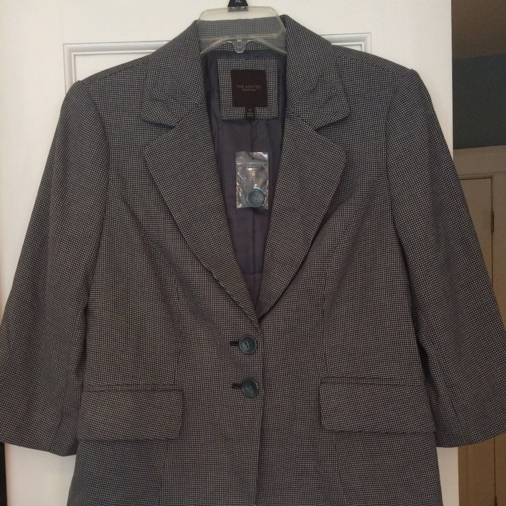 The Limited Grey and Black Suit Jacket, Size 12