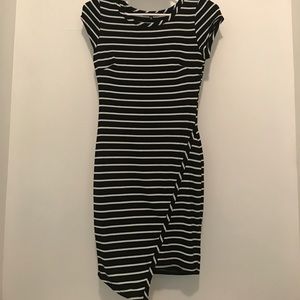 Black and white stripe body con dress! NEVER WORN