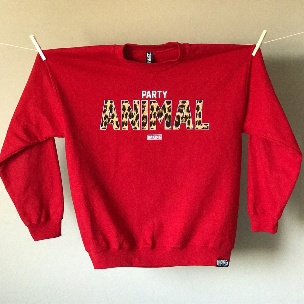 IMKING Party Animal Crew Neck Sweatshirt/ Sweater