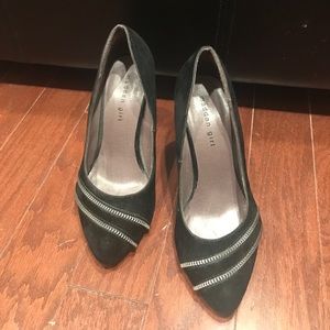 Madden Girl Black Suede Heels