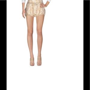 Dolce and Gabbana Brocade High Waisted Shorts.