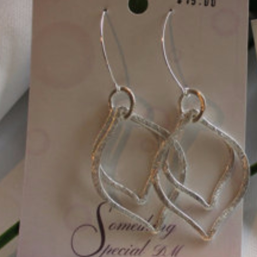Dangle Triple Marquise Loop Earrings In Silver - image 3