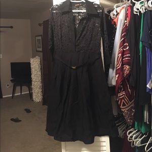 Muisol black lace dress