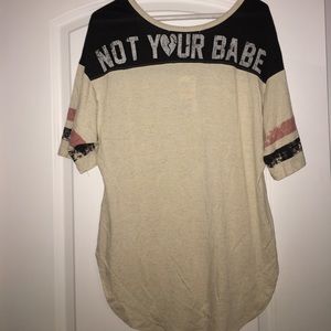 "Not Your Babe" Front Pocket Slouchy Tee