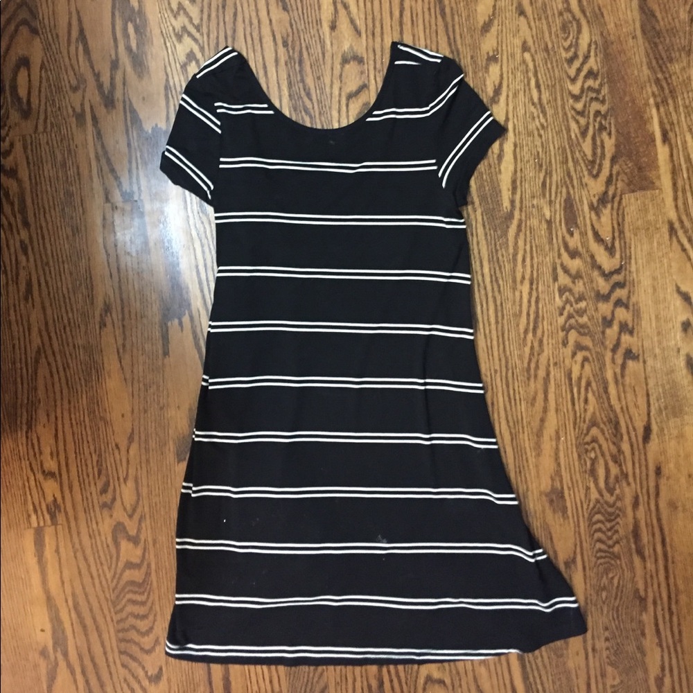 Olivaceous short sleeve skater dress