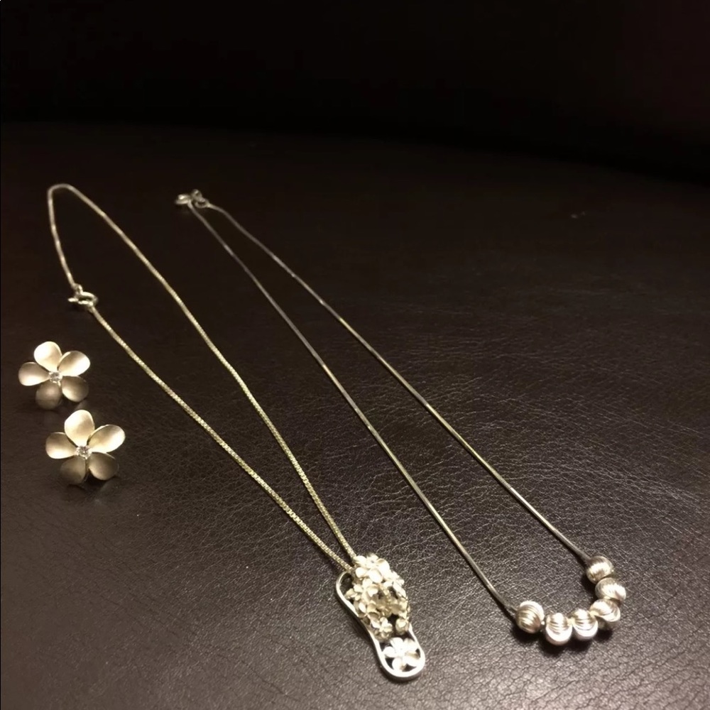 925 Sterling Silver Necklace & Earring