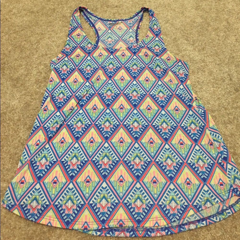 racerback aztec-like print tank