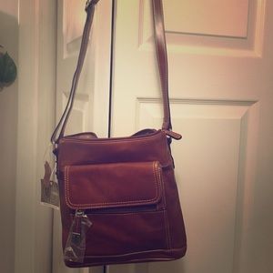 Gianni bernini cross body brown bag