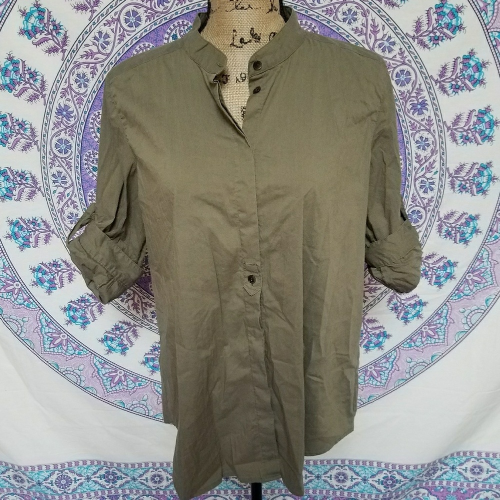 J.Jill 3/4 sleeve button up blouse