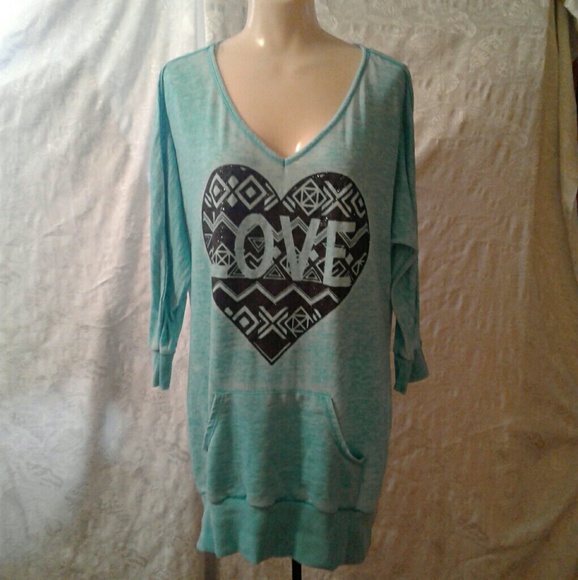 No Boundaries Sweaters - LG  long tribal love sweater