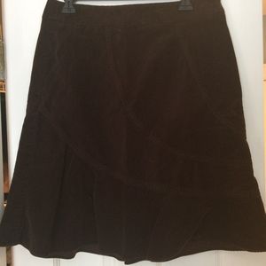 Brown Corduroy Skirt, Ann Taylor Loft, Sz 10