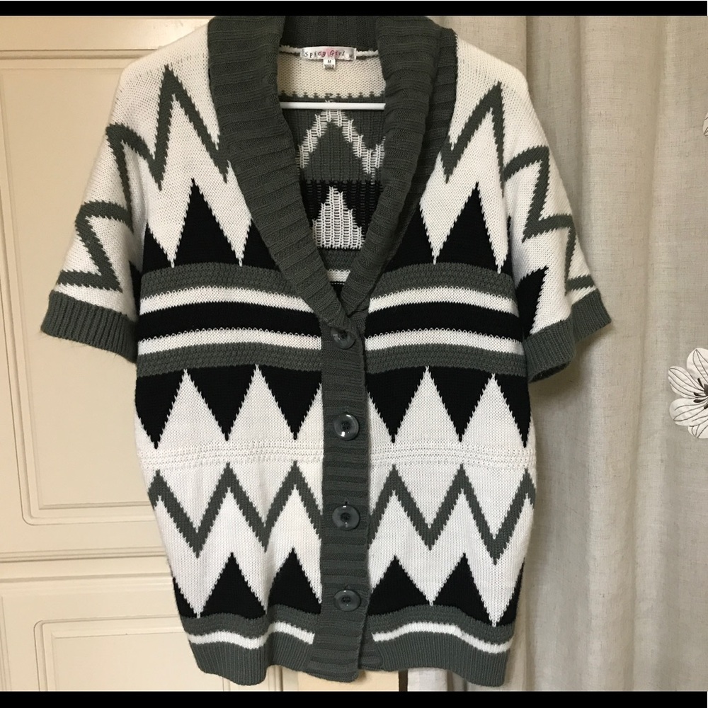 Women's short sleeved cardigan size medium