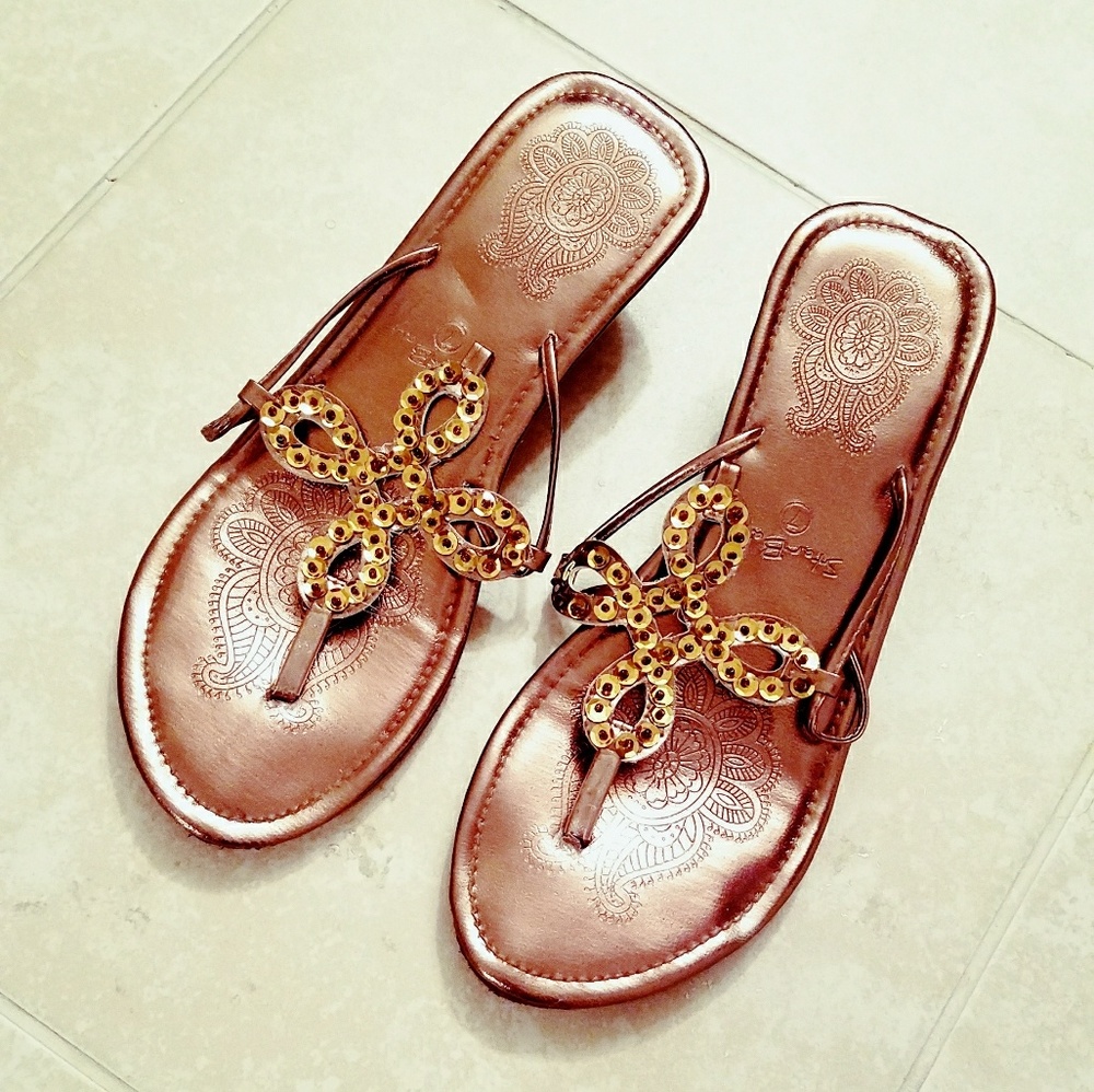 Sequin sandals