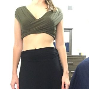 Adorable Green Crop Top