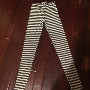 Brandy Melville strip-gray leggings