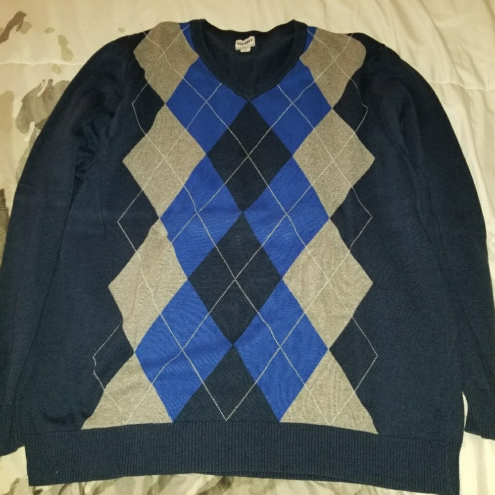 Old Navy v-neck sweater Blue Big & Tall size XXL