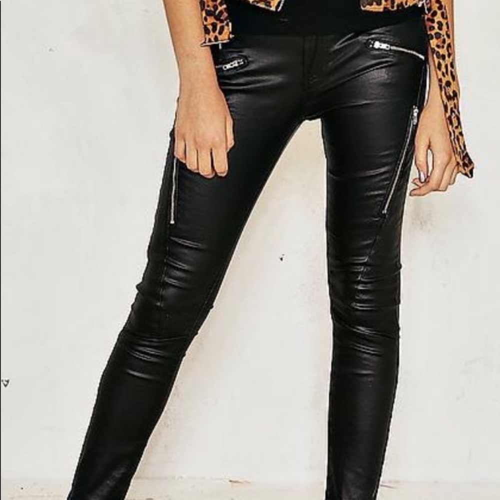 Nasty Gal Black Vegan Leather Pants