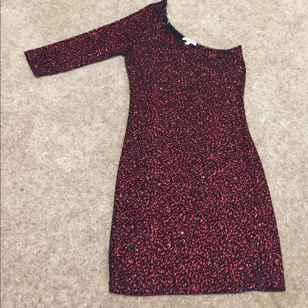 one sleeved night out glitter minidress!