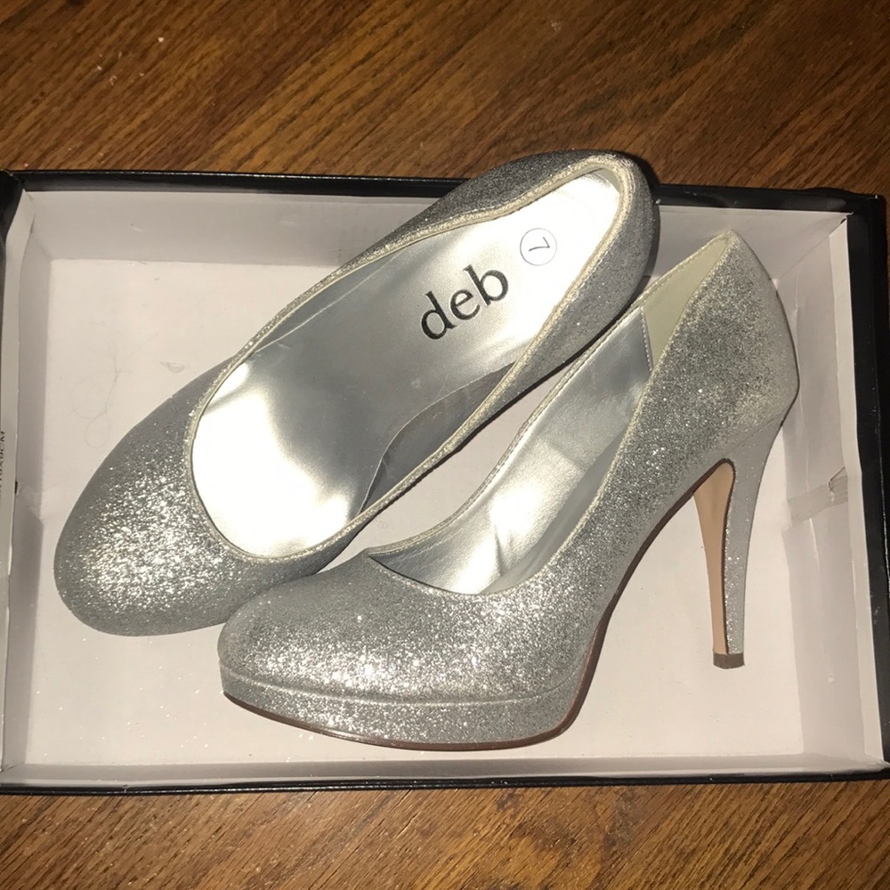 Sparkle high heeled shoes