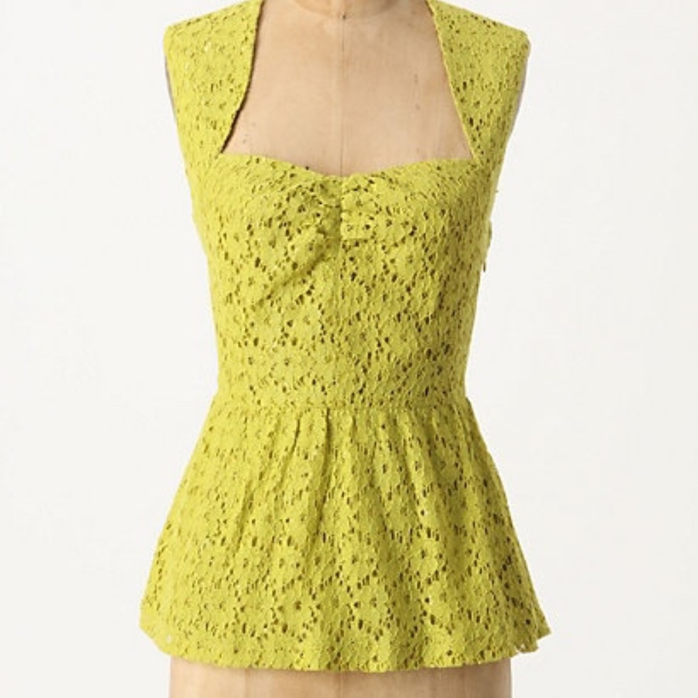 Anthropologie Dantela Corset Lace Top
