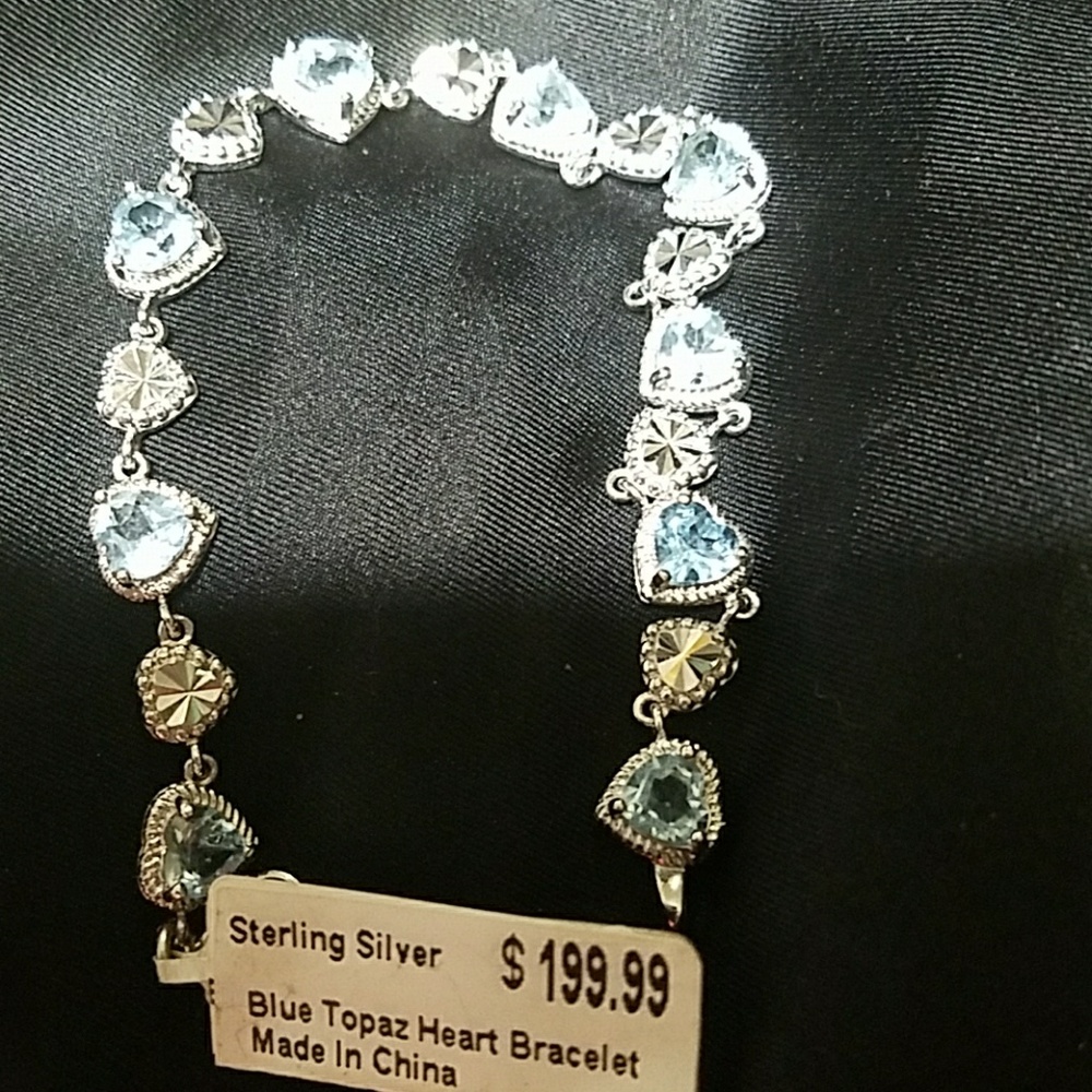 Sterling silver blue topaz