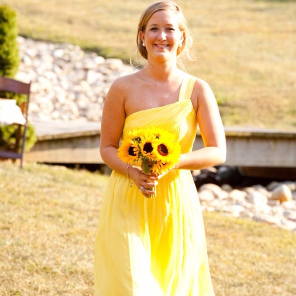 J. Crew Size 6 Yellow Silk Cocktail dress *SALE* - Picture 7 of 7